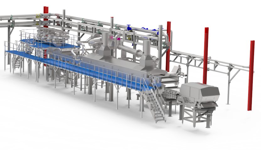 Fabcon Continuous Potato Chip/Crisp Fryers In Situ