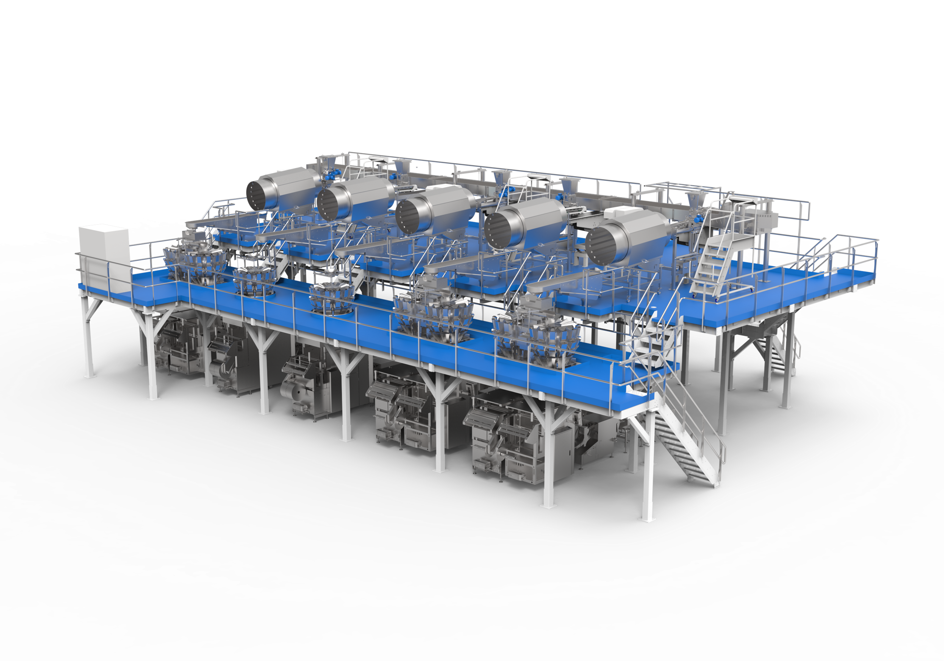 Distribution-weighing- seasoning and bagging systems