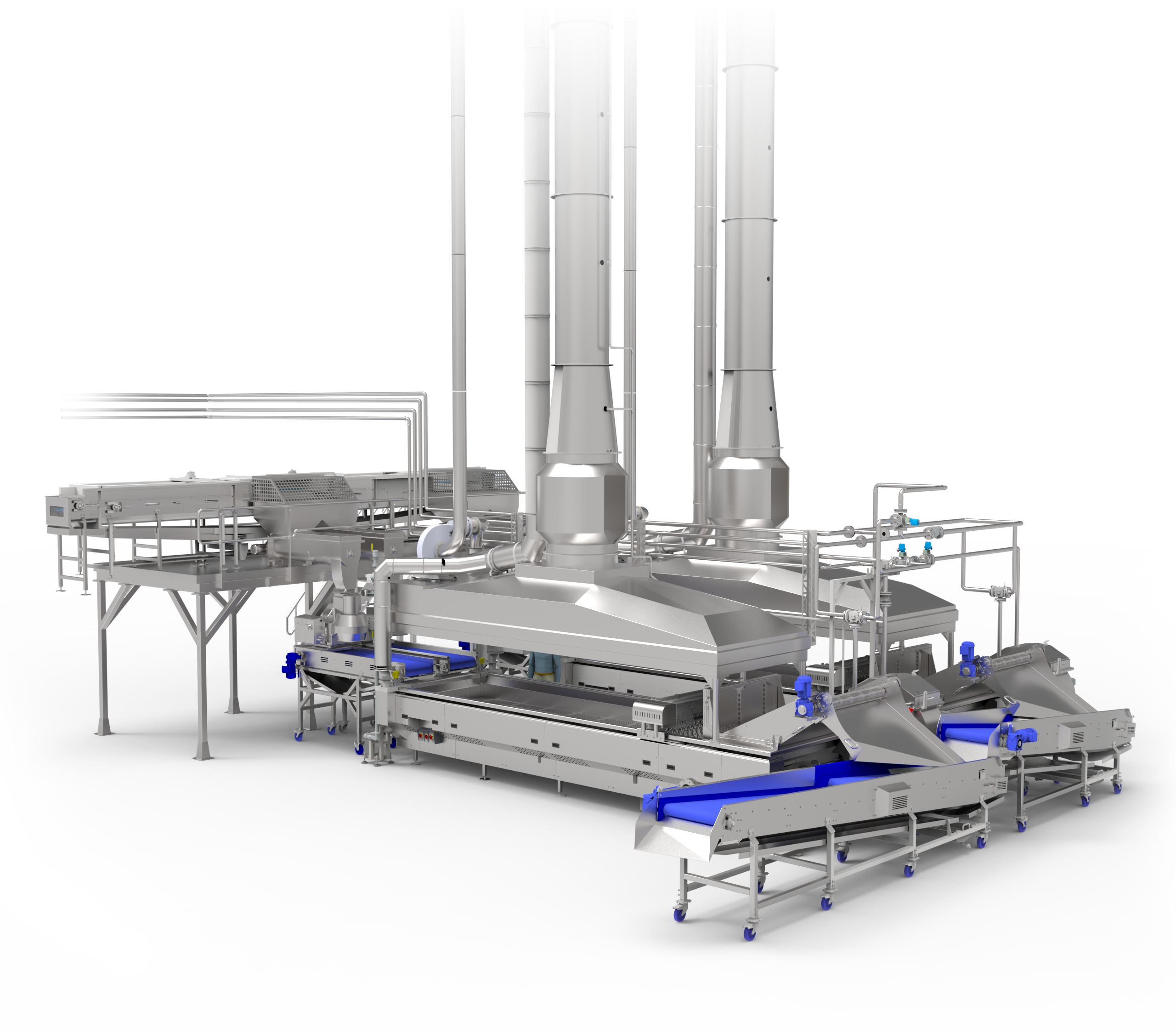 Continuous Frying systems with option power sources